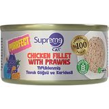 Supreme Cat STiftiklenmiş Tavuk Göğüsü ve Karidesli Yetişkin Konserve Kedi Maması 70GR