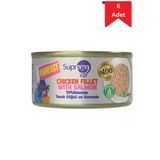 Supreme Cat Tiftiklenmiş Tavuk Göğüsü Ve Somonlu Yetişkin Konserve Kedi Maması 70 Gr X 6 Adet