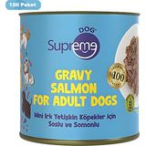 Supreme Soslu ve Somonlu Küçük Irk Yetişkin Köpek Konserve Maması 200GR 12LI