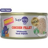 Supreme Tiftiklenmiş Tavuk Göğüslü Yetişkin Konserve Kedi Maması 70GR 24LÜ
