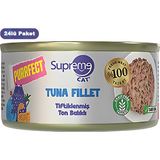 Supreme Tiftiklenmiş Ton Balıklı Yetişkin Konserve Kedi Maması 70GR 24LÜ