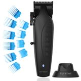 Supreme Trimmer DLC Konik Bıçaklı Vader Clipper STC5098 | 210 Dakika Çalışma Süresi 7500 RPM Saç Düzeltici | Profesyonel Fırçasız Motor Berber Makası | Siyah