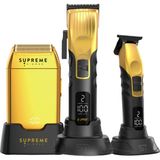 Supreme Trimmer Fade Pro Tıraş Makinesi Seti – Crunch Sıfırlama Makinesi + 2spee Trimmer & Clipper Tıraş Makinesi - Altın