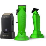 Supreme Trimmer Iguana Vader Crunch 3’lü Tıraş Makinesi Seti – Profesyonel Saç Sakal Kesim Tıraş Makinesi - Yeşil