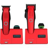 Supreme Trimmer Recharge Tıraş Makineleri Seti 7500+ Rpm Motor, 3 Saatlik Pil, Çıkarılabilir Batarya - Kırmızı