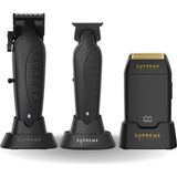 Supreme Trimmer Siyah Vader Crunch 3’lü Tıraş Makinesi Seti – Profesyonel Saç Sakal Kesim Tıraş Makinesi