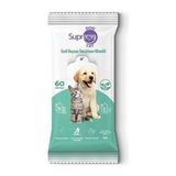 Supreme Yeşil Çaylı Kedi ve Köpek Temizleme Mendili 60 Adet CB14238 - Renkli