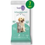 Supreme Yeşil Çaylı Kedi ve Köpek Temizleme Mendili 60 Adet x 7 Adet