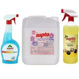 Supta 1 lt Çok Amaçlı Temizleyici + 750 ml Cam Sil + 5 lt Çamaşır Yumuşatıcısı