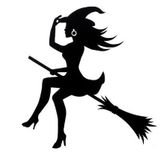 Süpürgeli Cadı Oto Araba Sticker Yapıştırma