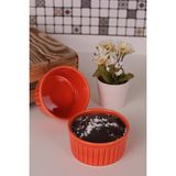 Şura Mutfak 2 Li Sufle Kabı Fırın Kabları Seramik Malzemeden 10x5 cm Eşit Isı Dağılımı