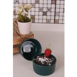 Şura Mutfak 2 Li Yeşil Sufle Kabı Fırın Kabları (10X5CM)