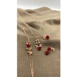 SURA SILVER GÜL MODEL 925 AYAR ROSE GÜMÜŞ SET (KOLYE,KÜPE,BİLEKLİK VE AYARLANABİLİR YÜZÜK)