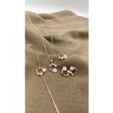 SURA SILVER İNCİ BAHARI MODEL 925 AYAR ROSE GÜMÜŞ SET (KOLYE,BİLEKLİK,KÜPE VE AYARLANABİLİR YÜZÜK)