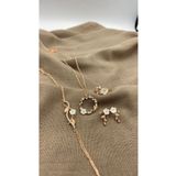 SURA SILVER MANOLYA MODEL 925 AYAR ROSE GÜMÜŞ SET (KOLYE,BİLEKLİK,KÜPE VE AYARLANABİLİR YÜZÜK)