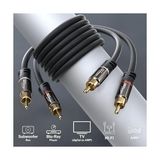 Şura Ticaret – 7,5m – Cinch Kablo, 2 Cinch-2 Cinch, Stereo Ses Kablosu (Koaksiyel, Rca Fiş/fiş, Analog Veya Dijital, Derin Bas Hoparlör/amplifikatör/hifi ve Ev Sineması/blu-Ray/alıcı Için, Siyah) - Option-1