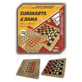 Surakarta Dama Zeka ve Strateji Oyunu 1 Paket Surakarta ve Dama Oyunu Ahşap Çift Yönlü Kutu Oyunu