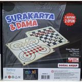 Surakarta ve Dama Oyunları Seti, Eğlenceli ve Öğretici Zeka Oyunları - Ahşap - Seçenek 1
