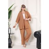 şuranur KİMONO HIRKALI 2Lİ ALT ÜST TAKIM BÜRÜMCÜK KUMAŞ YAZLIK M-6XL