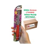 Sürbisa 61004 Sebze Bıçağı Kırmızı Lz1 Koli 12 Adet Tırtıklı Çok Renkli