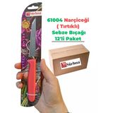 Sürbisa 61004 Sebze Bıçağı Narçiceği Lz1 Koli (12 Adet Tırtıklı)