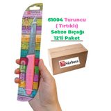 Sürbisa 61004 Sebze Bıçağı Pembe Lz1 Koli (12 Adet Tırtıklı)