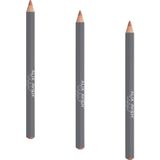 Süre Kalıcı Dağılma Yapmayan Nemlendirici Dudak Kalemi - Lipliner Pencil Salmon 3 Paketi - Çok Renkli