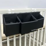 surebaby Asılı Bebek Bezi Caddy, 3'ü 1 arada Bebek Bezi Caddy Organizatör Tutacağı, Bebek Yatağı için Kreş Organizasyonu Bebek Bezi İstifleyici Saklama, Değiştirme Masası, Araba, Duvar-Siyah