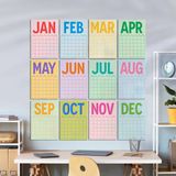 Sürekli Takvim, 12 Aylık Tarihsiz Takvim, Aylık Planlayıcı Takvim, A4, 33 X 48 Cm, Undated Monthly Wall Planner, Wall Ca