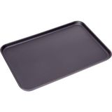 Sürel 20*30 cm Dikdörtgen Düz Sunum Tabak Mat Siyah - 20 x 30 cm