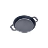Sürel Yuvarlak Düz Sahan Mat Siyah 18 Cm