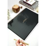 Süresiz Haftalık Masaüstü Planlayıcı 12 Aylık Undated Desk Planner Siyah