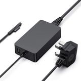 Surface Pro Şarj Cihazı, Yüzey Dizüstü Adaptörü 44 W Güç Kaynağı Microsoft Surface Pro ile Uyumlu 7/6/5/4/, Yüzey Dizüstü Bilgisayar1/2/3, Yüzey Go1/2, Yüzey Kitap 1/2, 5 V USB Şarj Portu ile