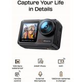 Surfola SF630 Aksiyon Kamerası 4K 60 Fps Aksesuar Seti, Su Geçirmez Kılıf Sualtı Spor Kamerası Wifi 1350 Mah