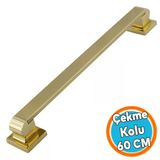 Sürgülü Kapı Çekme Kolu Tutma Kulpu Kulbu Çelik Dış Kapı Tutamağı Gold Altın 60 Cm