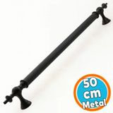 Sürgülü Kapı Çekme Kolu Tutma Kulpu Kulbu Çelik Dış Kapı Tutamağı Kol Mat Siyah 50 Cm