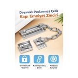 Sürgülü Kapı Kilidi Demir Pencere Emniyet Zinciri Çelik Kapı Güvenlik Kilidi Dayanıklı Metal