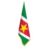 Surinam Bayrağı -Ofis-Makam-Toplantı Odaları - Saçaklı Makam Bayrağı