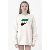 Suriye Yeni Bayrak Beyaz Kadın 2İp Sweatshirt