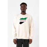 Suriye Yeni Bayrak Ekru Erkek 2İp Sweatshirt