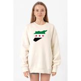 Suriye Yeni Bayrak Ekru Kadın 2İp Sweatshirt