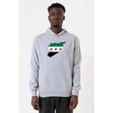 Suriye Yeni Bayrak Grimelanj Erkek Kapşonlu 3İp Sweatshirt