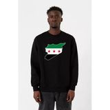 Suriye Yeni Bayrak Siyah Erkek 2İp Sweatshirt