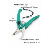 SürLaz 19 cm Budama Makası | Paslanmaz Çelik | Ergonomik Sap | Kilit Mekanizmalı Bahçe Makası