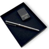 SürLaz 2 Parça Doğum Günü Özel Gün Seti Isme Özel Touch Pen Kalem ve Isme Özel Benzinli Çakmak - 1 - Metalik