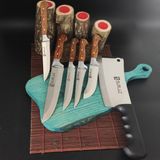 SürLaz 6 Parça Satır Zırh Bıçak Seti Et Bıçağı Kemik Kırıcı Satır Ekmek Bıçağı