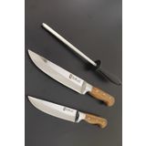 Sürlaz Bıçak Seti 2li Et Bıçağı Salata Bıçağı Pratik Bıçak Set Ultra Keskin Bileme Masatlı