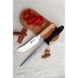 Sürlaz Handmade Mutfak Bıçak Seti 2 Parça Et Bıçağı Yassı Masat