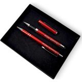 SürLaz Is-Me Özel Metal Tükenmez Kalem Seti Touch Pen ve Normal Tükenmez Kalem Hediyelik Set - 1 - Kırmızı