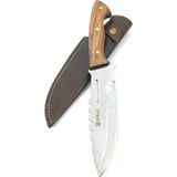 SürLaz Keçi Motifli Dövme Çelik Kamp Bıçağı 26 cm Uzunluk Ekstra Sağlamlık 4 mm Çelik Kalınlığı